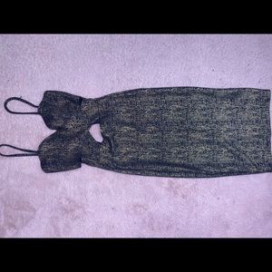 Black gold glimmer dress